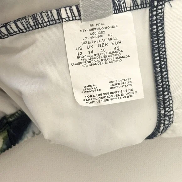 Magicsuit Miraclesuit Womens Swimsuit Size 12 Flower Child Tie Dye Print Keyhole - Picture 11 of 11